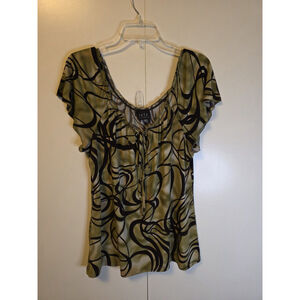 Vintage 90s Y2K Retro Disco Womens Babydoll Fairy Grunge Top JKLA CALIFORNIA XL